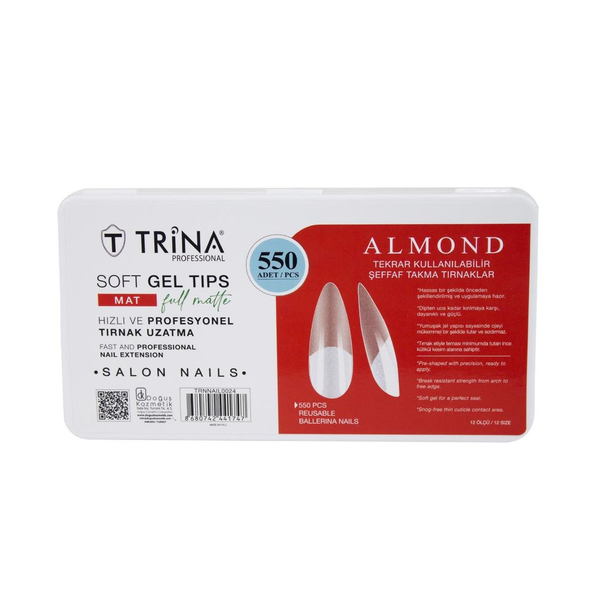 550 Lİ SOFT JEL TIRNAK - ALMOND (FULL MAT)