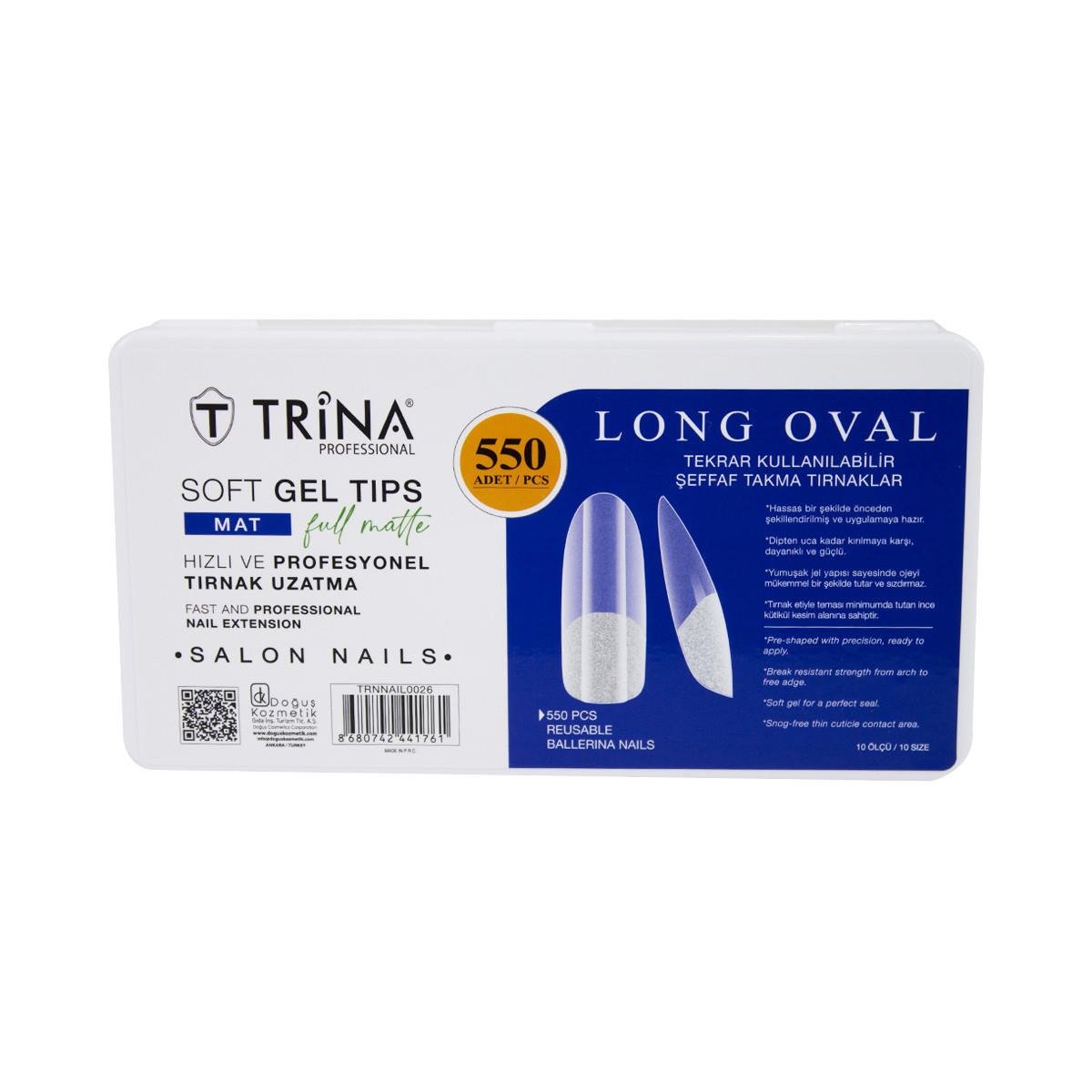 550 Lİ SOFT JEL TIRNAK - LONG OVAL (FULL MAT)