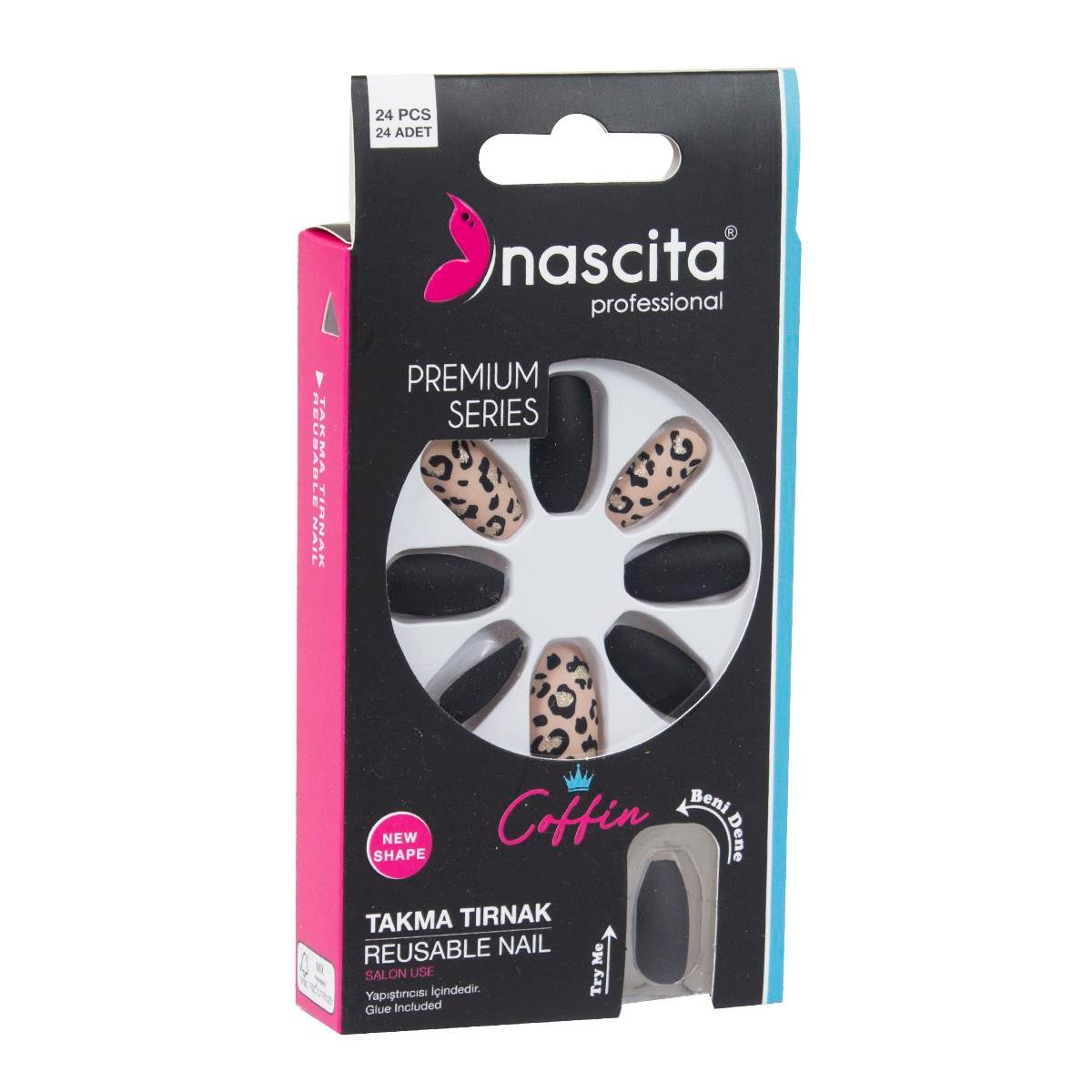 Nascita 24'lü Coffin Renkli Takma Tırnak - 146