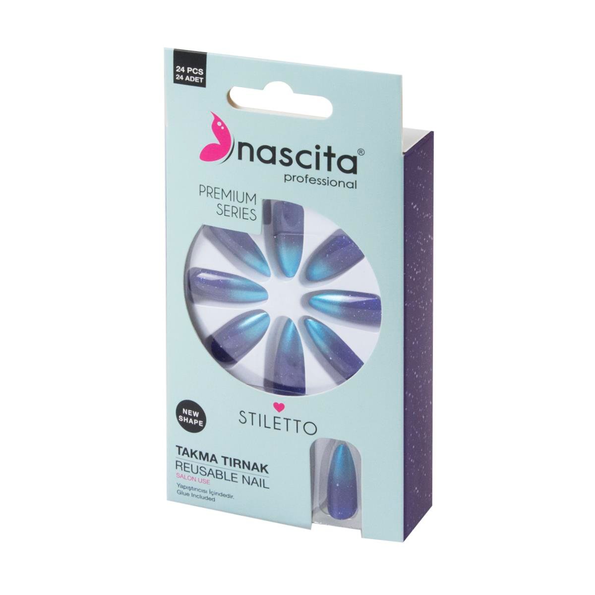 Nascita 24'lü Stiletto Renkli Takma Tırnak - 188