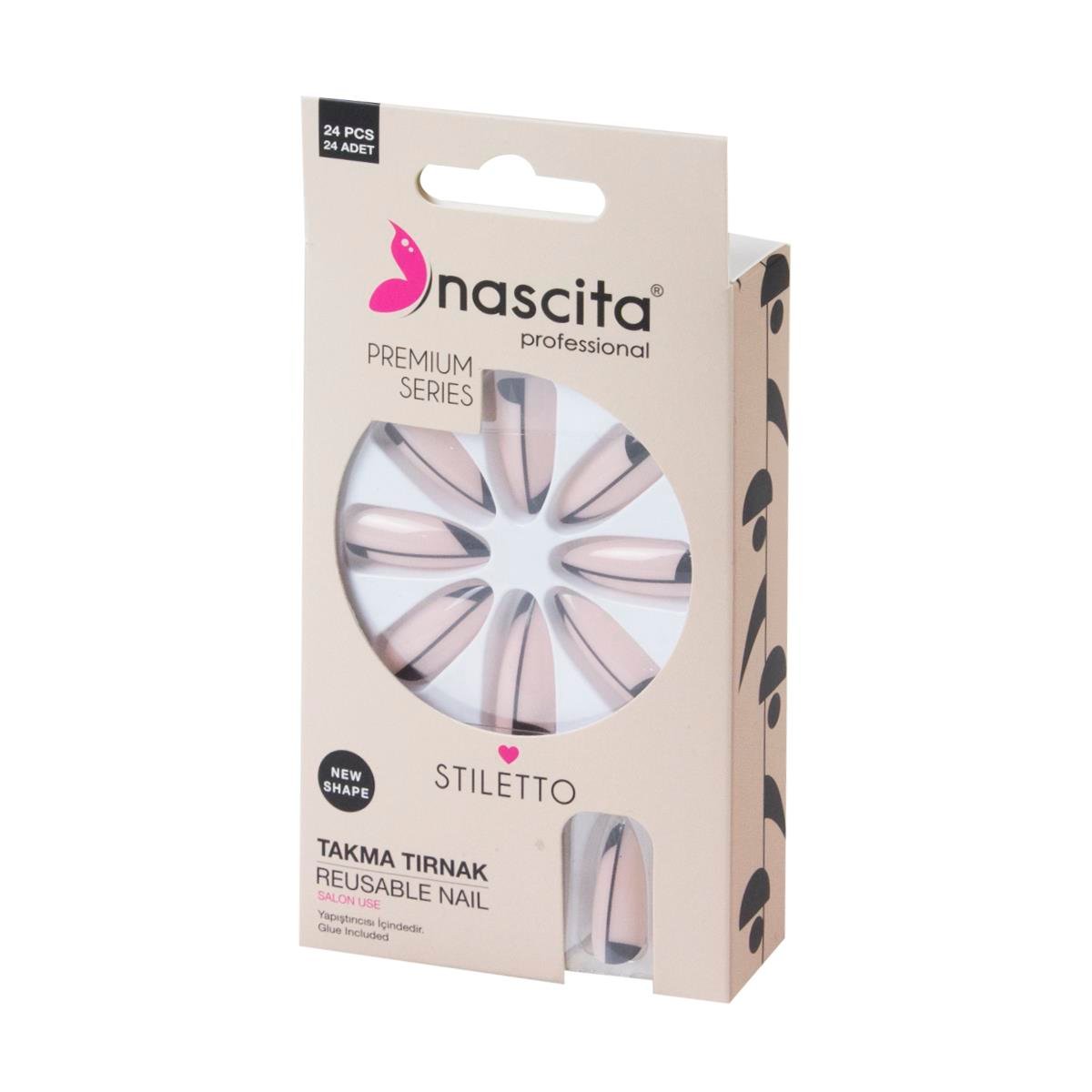 Nascita 24'lü Stiletto Renkli Takma Tırnak - 187