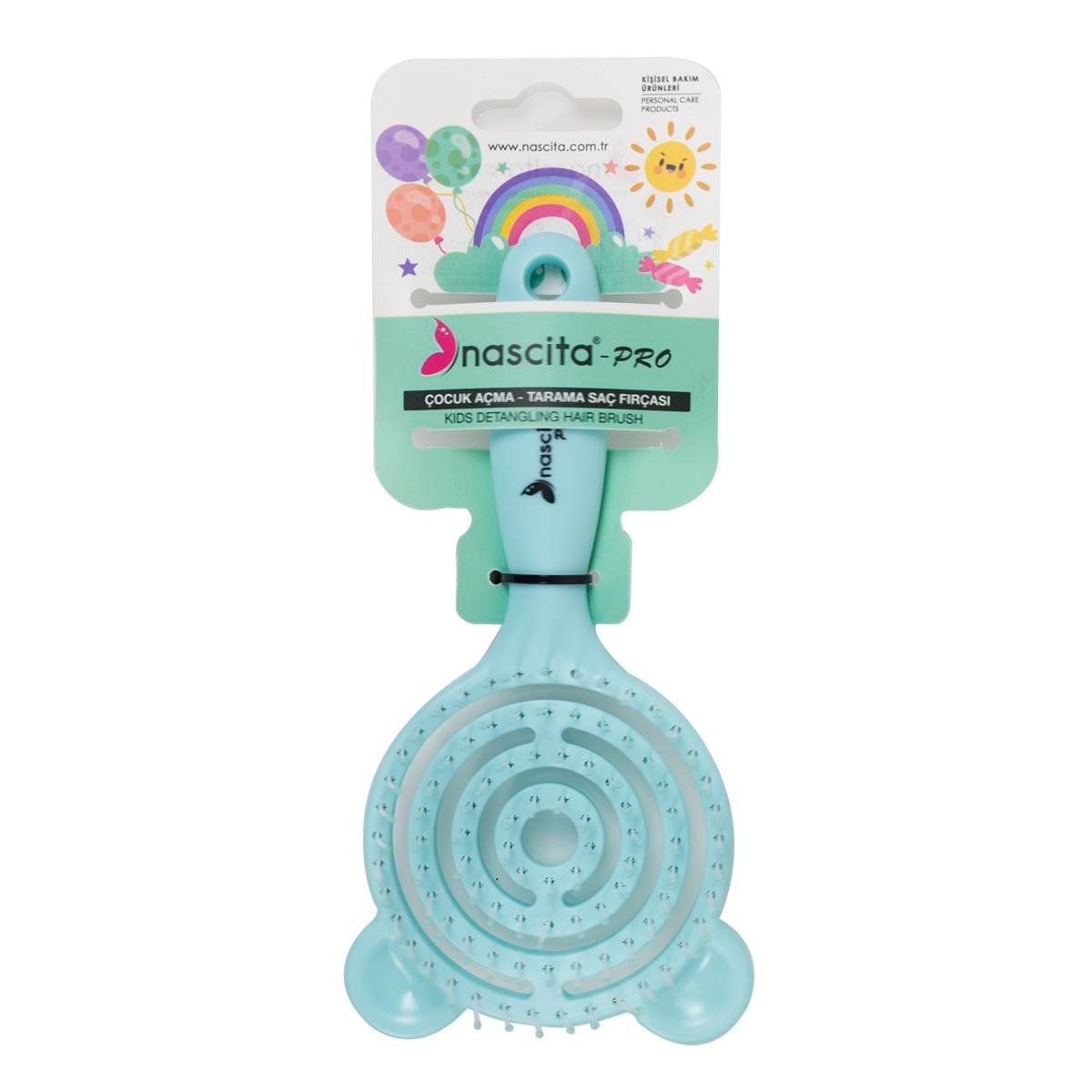 Nascita 3D Çocuk Saç Fırçası - Turkuaz