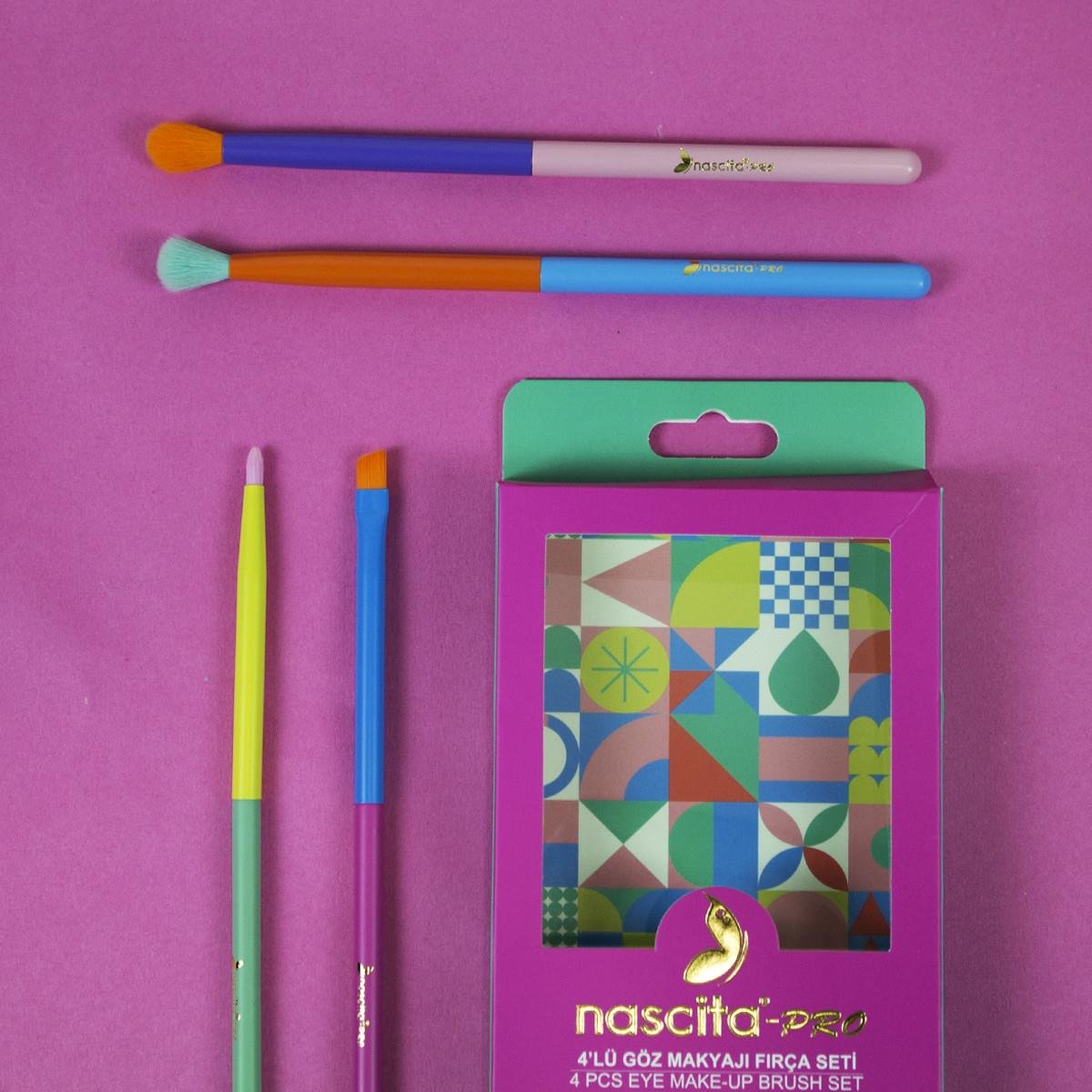 Nascita ColorFully Collection 4lü Göz Mak Fırç Set