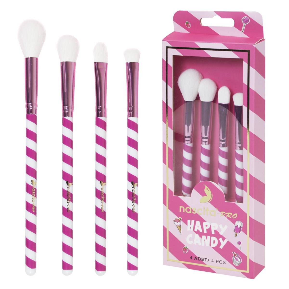 Pembe Göz Makyajı Fırça Seti