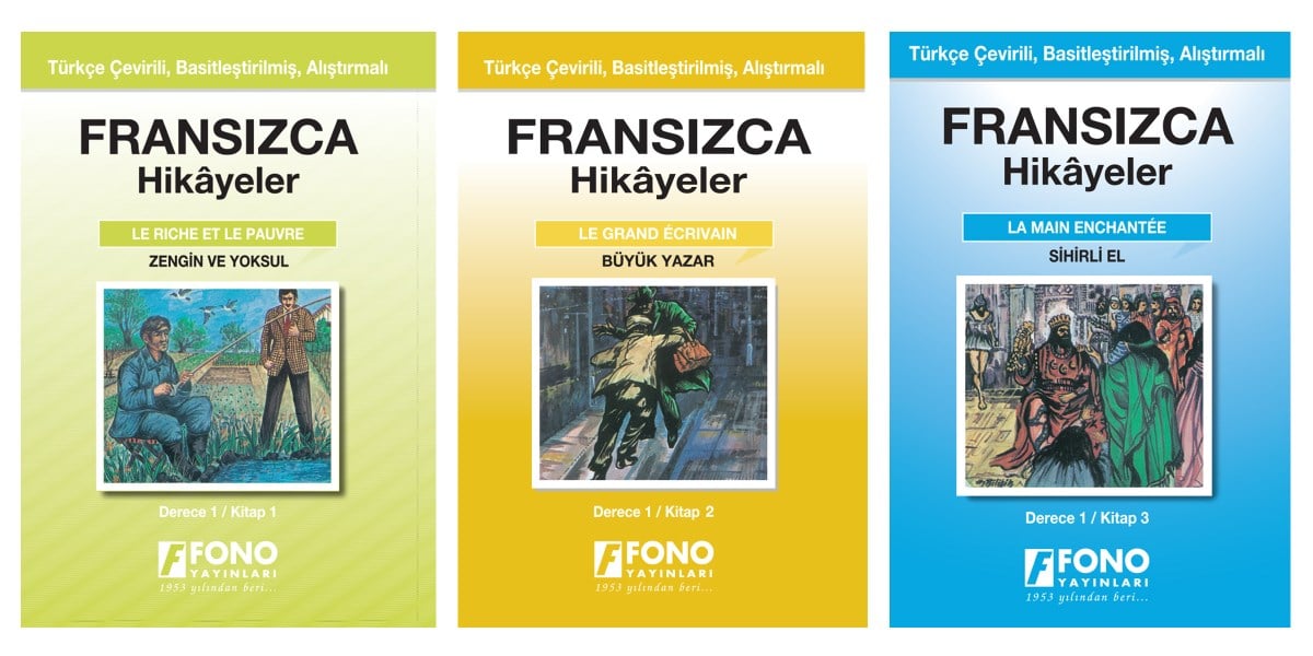 Fransızca Türkçe Hikayeler Derece 1 (3 Kitap)