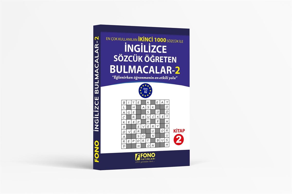 İngilizce Sözcük Öğreten Bulmacalar 1 - 2 (2 KİTAP – 208 BULMACA)