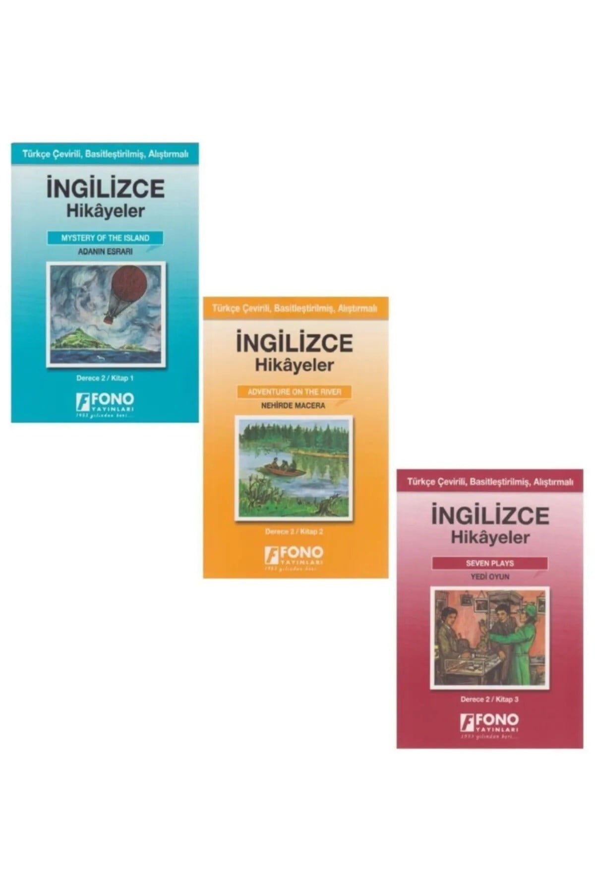İngilizce Türkçe Hikayeler Derece 2 (3 Kitap)