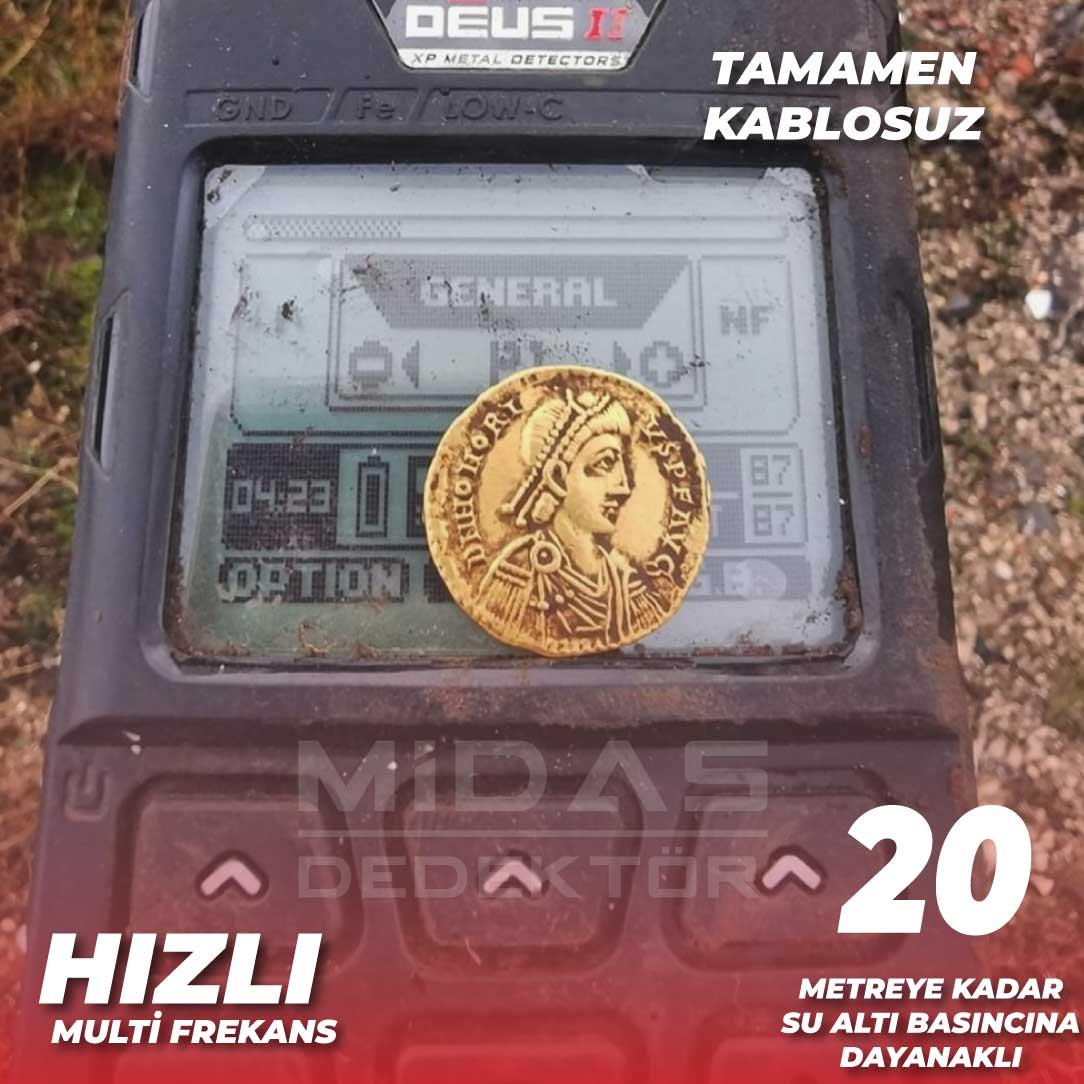 DEUS 2 - 24x13cm HF2 Başlıklı , Ana Kontrol Üniteli Dedektör