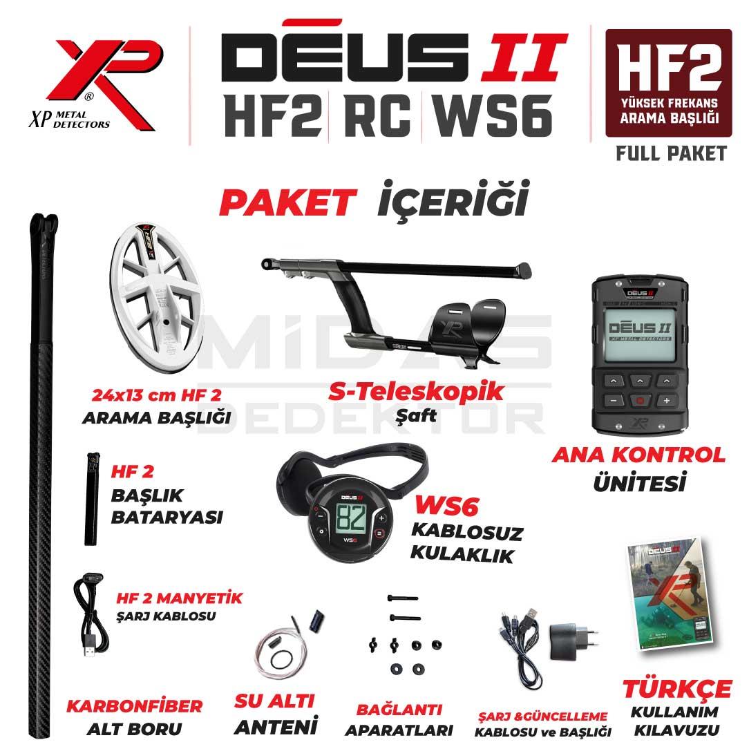 DEUS 2 - 24x13cm HF2 Başlıklı , Ana Kontrol Üniteli Dedektör