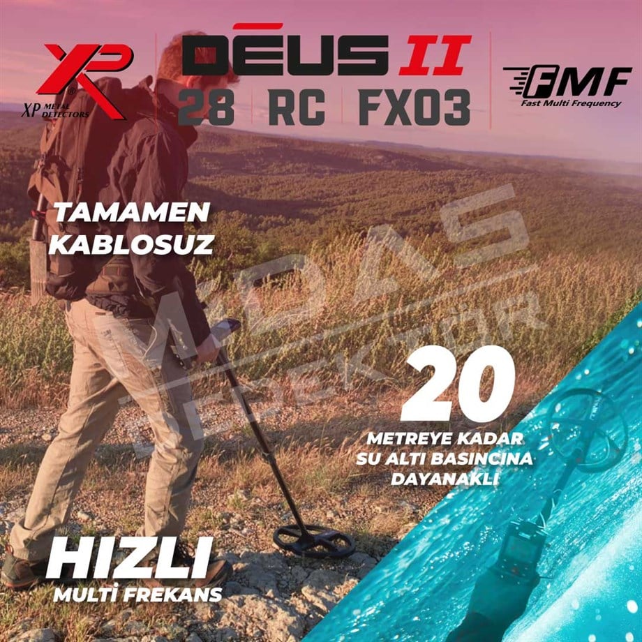 DEUS 2 28CM FMF BAŞLIK,ANA KONTROL ÜNİTESİ,FX03 KULAKLIK