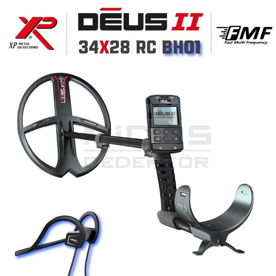 DEUS 2 - 34x28cm FMF Başlık, Ana Kontrol Ünitesi (RC), BH-01 Kablolu Su Geçirmez Kulaklık