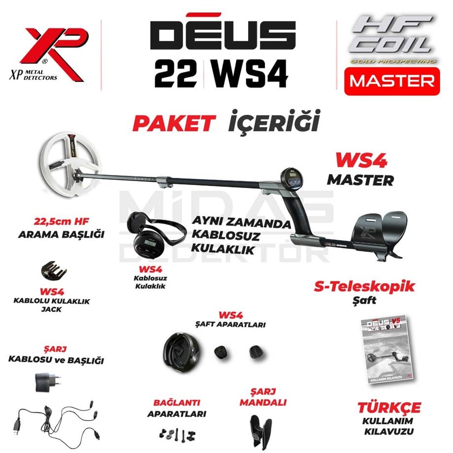 DEUS 22,5CM HF BAŞLIK,WS4 MASTER
