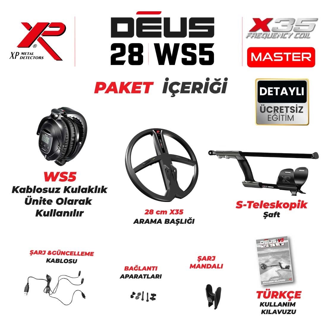 DEUS 28CM X35 BAŞLIK,WS5 KULAKLIK