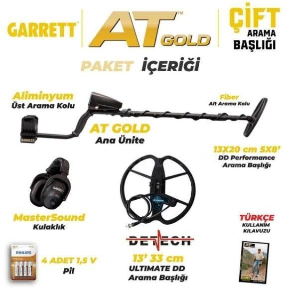 AT Gold Altın Dedektörü Çift Başlıklı