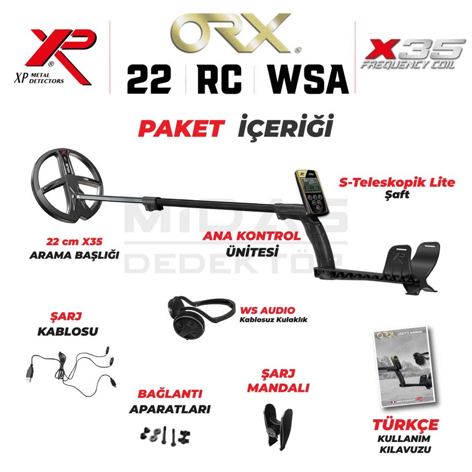 ORX 22,5CM X35 BAŞLIK,ANA KONTROL ÜNİTESİ (RC), WSAUDIO Kulaklık - FULL PAKET
