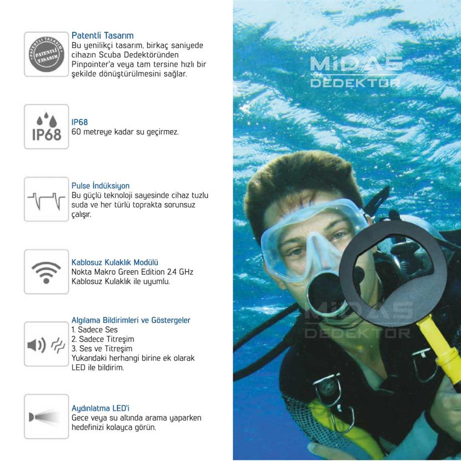 PULSEDIVE POİNTER + 20CM BÜYÜK BAŞLIK SARI