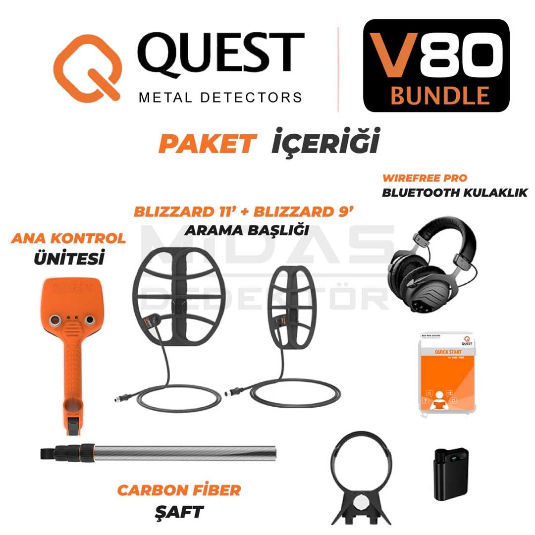Quest V80 Bundle Dedektör