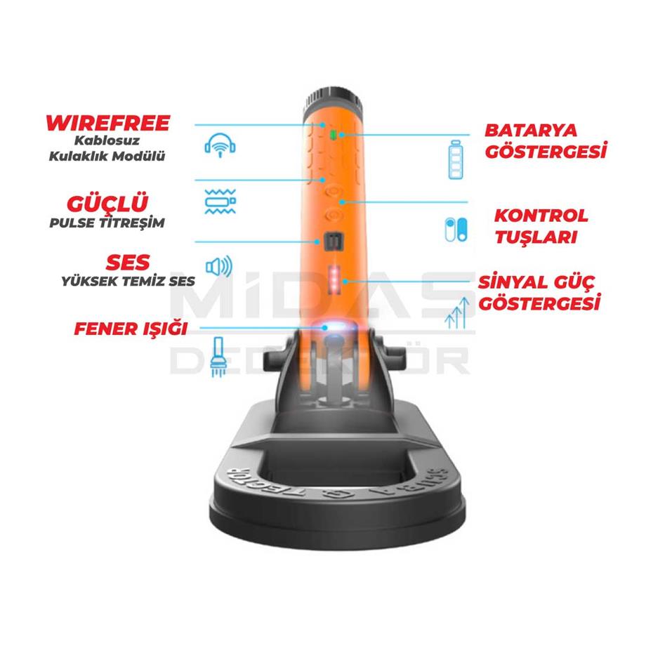 SCUBA TECTOR PRO ELİPS BAŞLIKLI 25X9CM + ARAMA KOLU