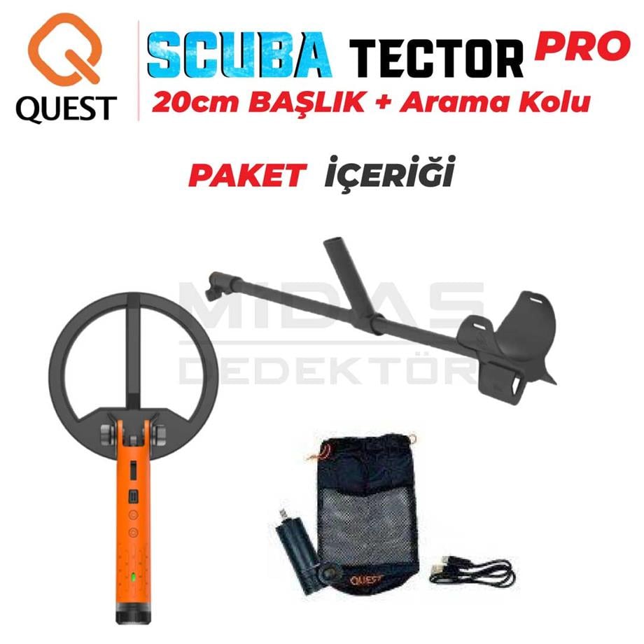 SCUBA TECTOR PRO SU ALTI DEDEKTÖRÜ&SAHİL ARAMA DEDEKTÖRÜ + ARAMA KOLU