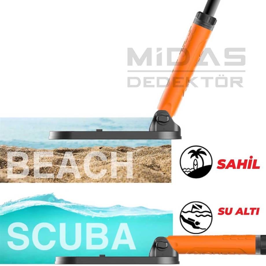 SCUBA TECTOR PRO SU ALTI DEDEKTÖRÜ&SAHİL ARAMA DEDEKTÖRÜ + ARAMA KOLU