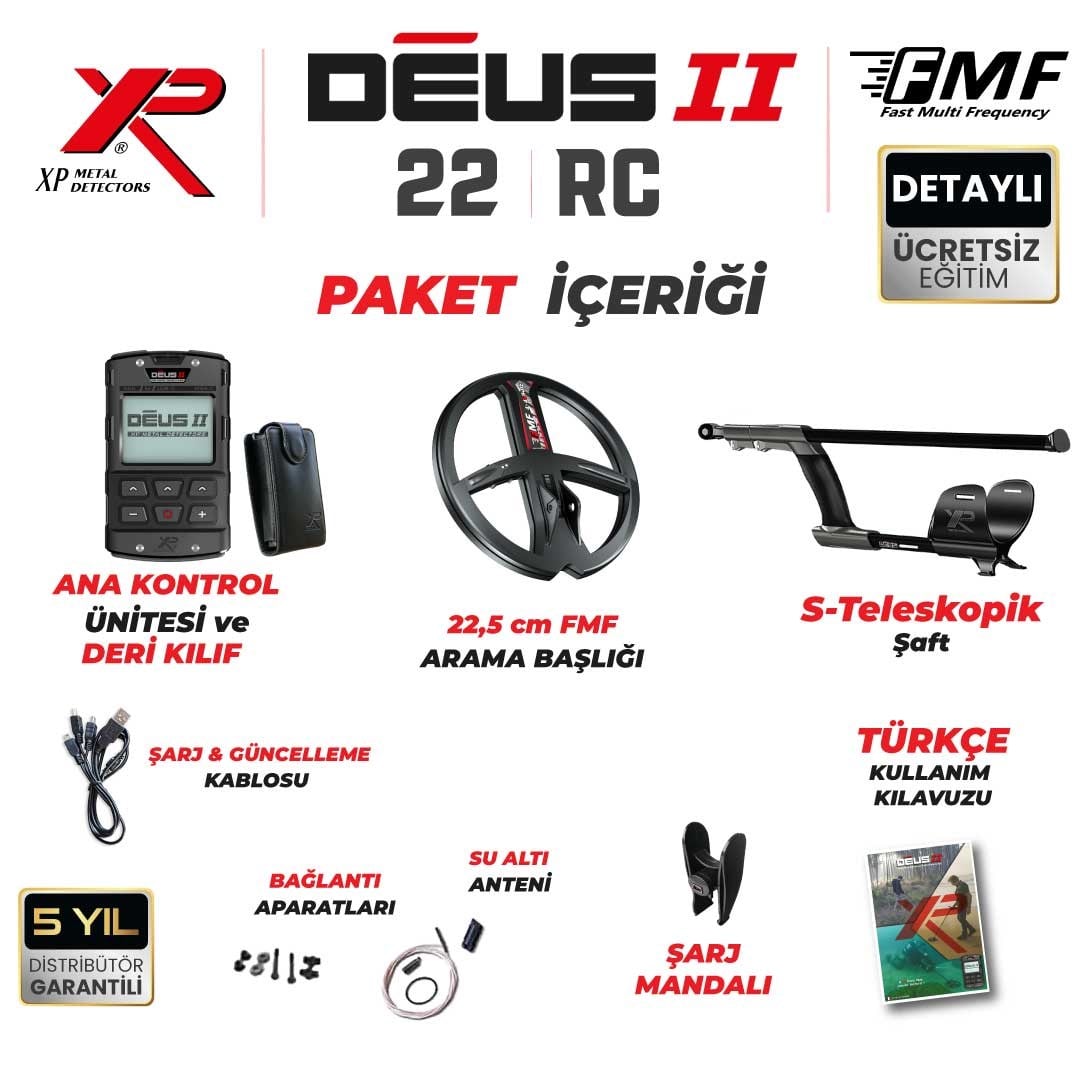 DEUS 2 22,5CM FMF BAŞLIK,ANA KONTROL ÜNİTESİ