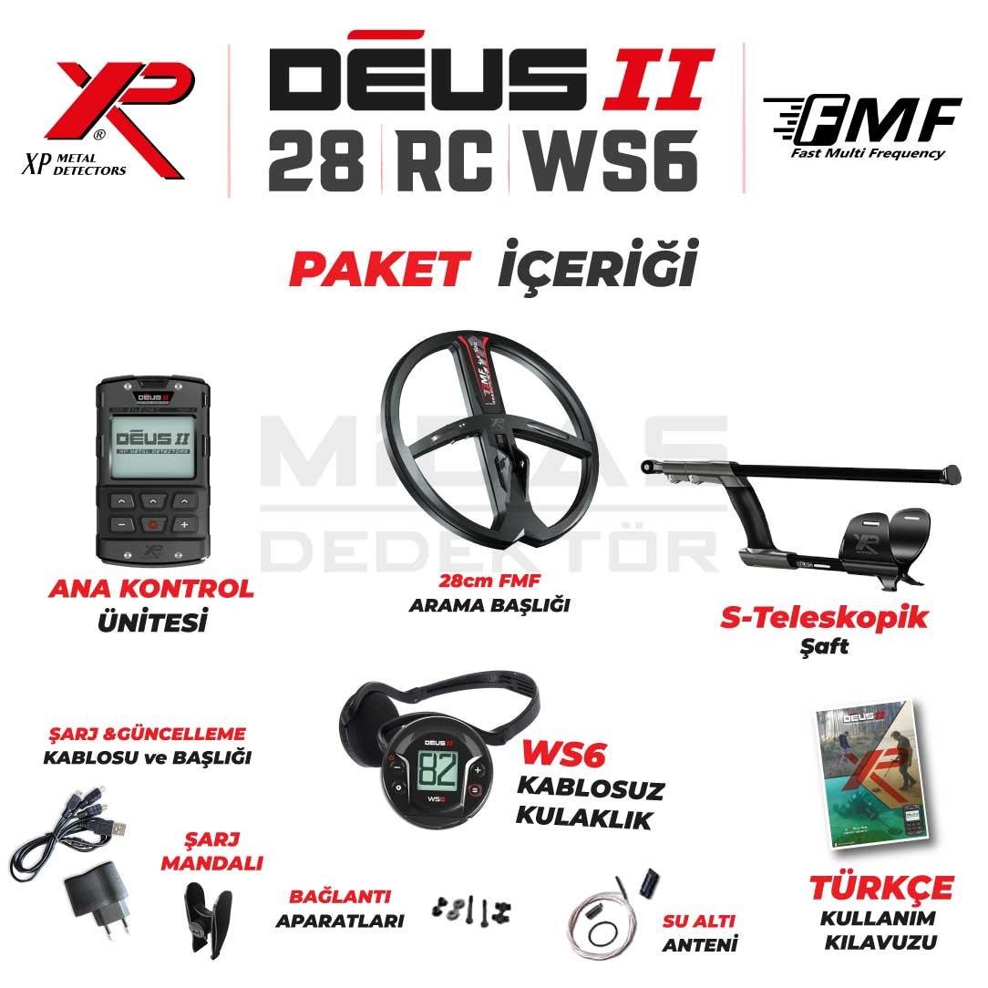 DEUS 2 28CM FMF BAŞLIK,ANA KONTROL ÜNİTESİ,WS6 KULAKLIK