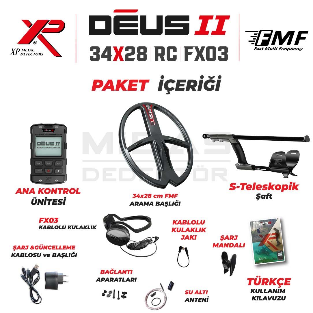 DEUS 2 34X28CM FMF BAŞLIK,ANA KONTROL ÜNİTESİ,FX03 KULAKLIK