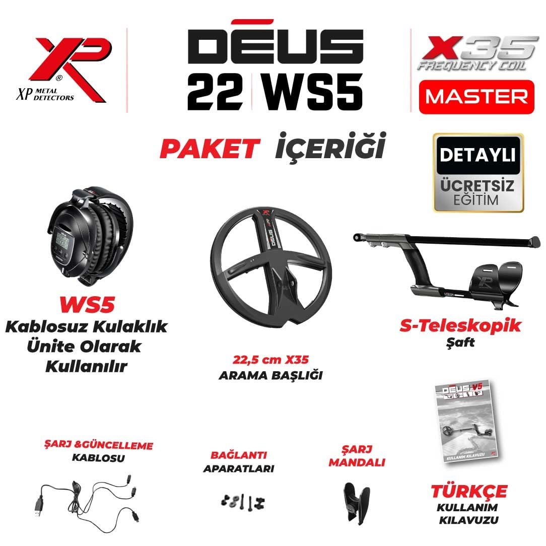DEUS 22,5CM X35 BAŞLIK,WS5 KULAKLIK
