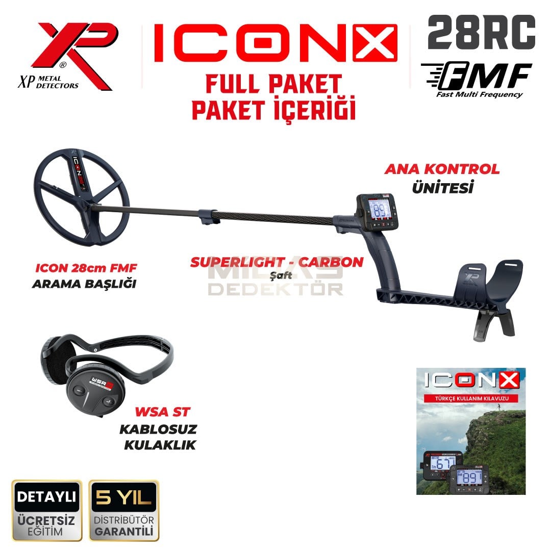 XP ICONX Dedektör – FULL Paket WSA ST Kulaklık