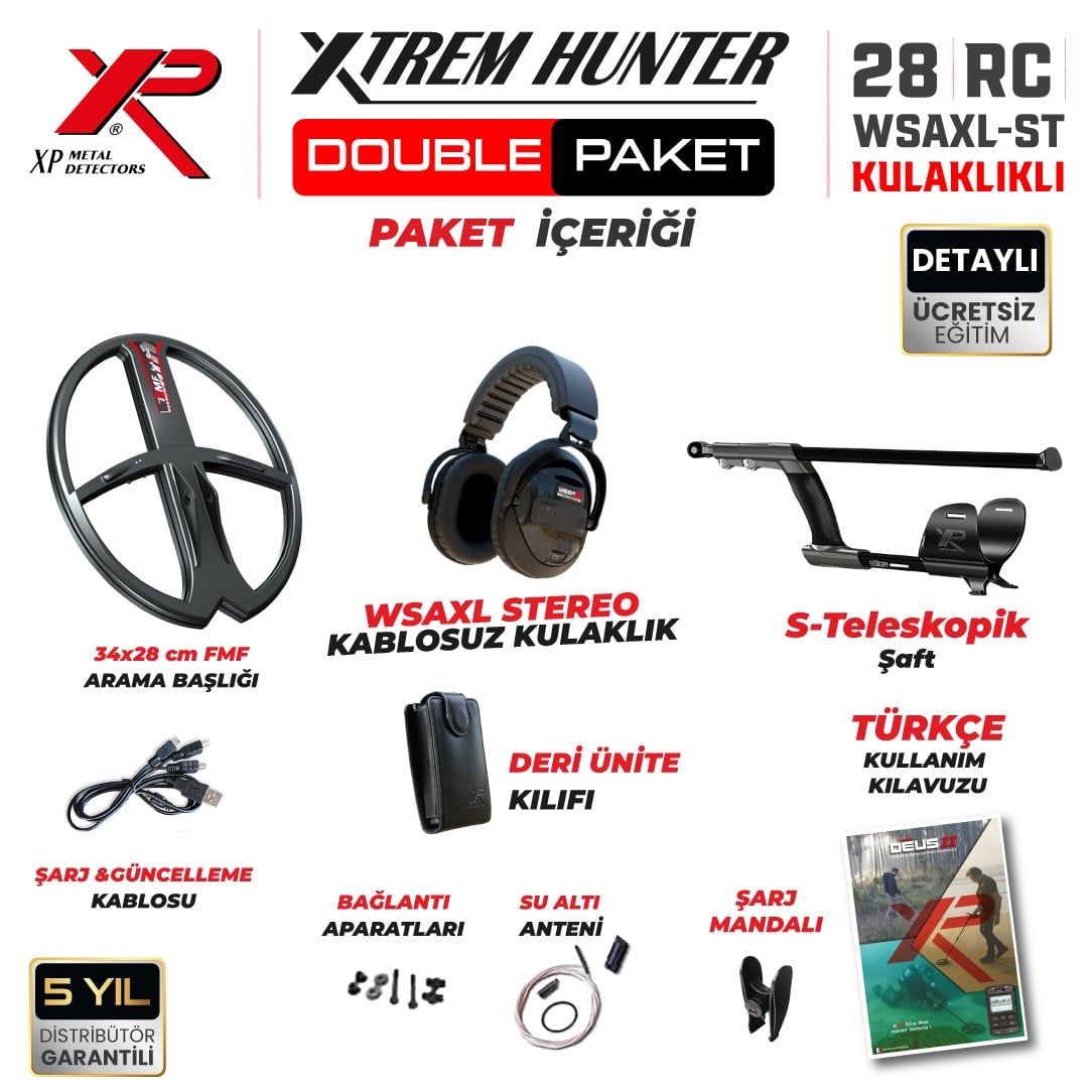Xtrem Hunter Dedektör - DOUBLE PAKET WSAXL - ST Kulaklıklı