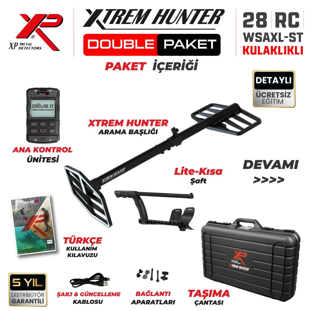 Xtrem Hunter Dedektör - DOUBLE PAKET WSAXL - ST Kulaklıklı