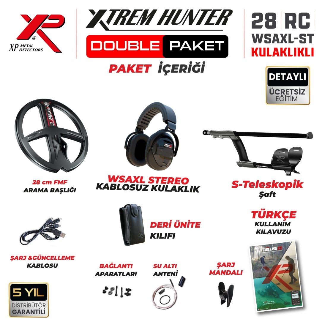 Xtrem Hunter Dedektör - DOUBLE PAKET WSAXL - ST Kulaklıklı
