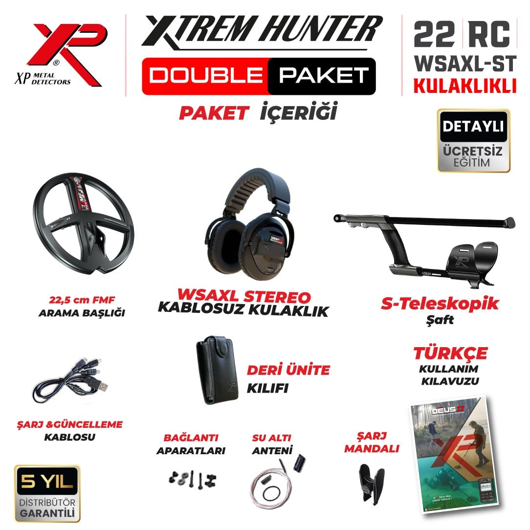 Xtrem Hunter Dedektör - DOUBLE PAKET WSAXL - ST Kulaklıklı