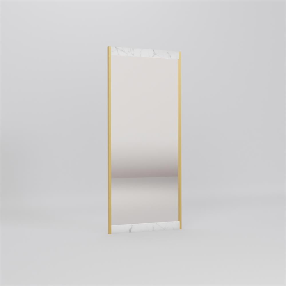 Zelda Beyaz Mermer Dekoratif Ayna