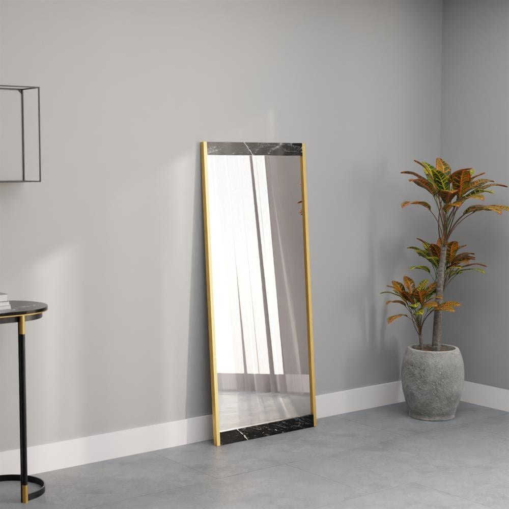 Zelda Siyah Mermer Dekoratif Ayna