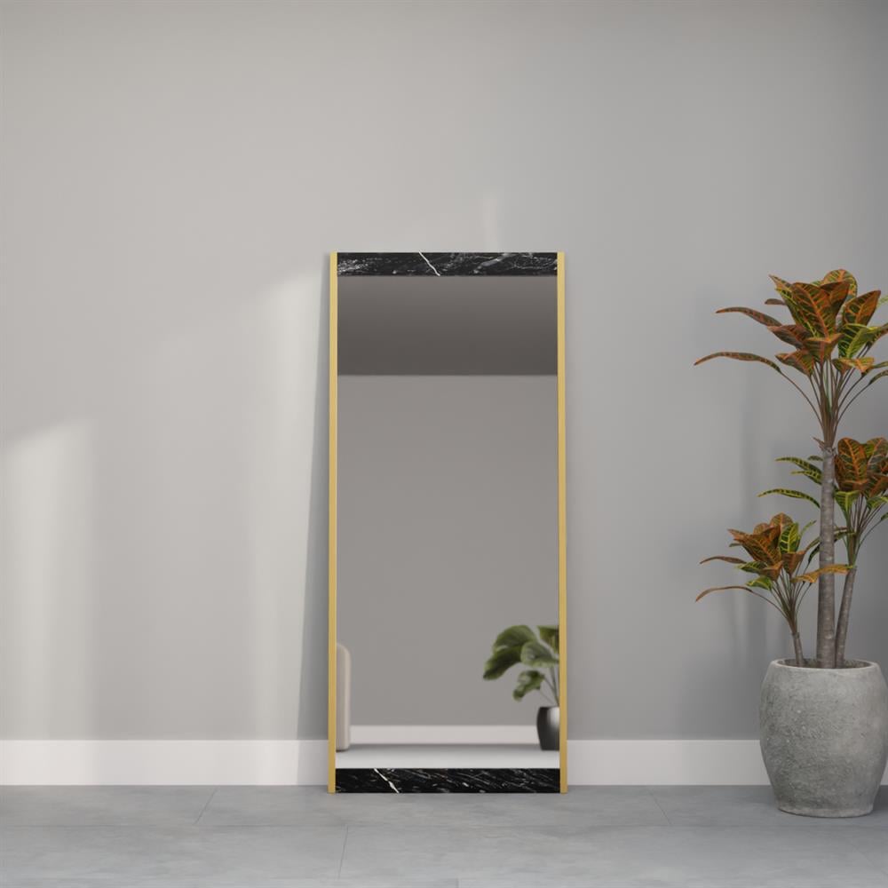 Zelda Siyah Mermer Dekoratif Ayna