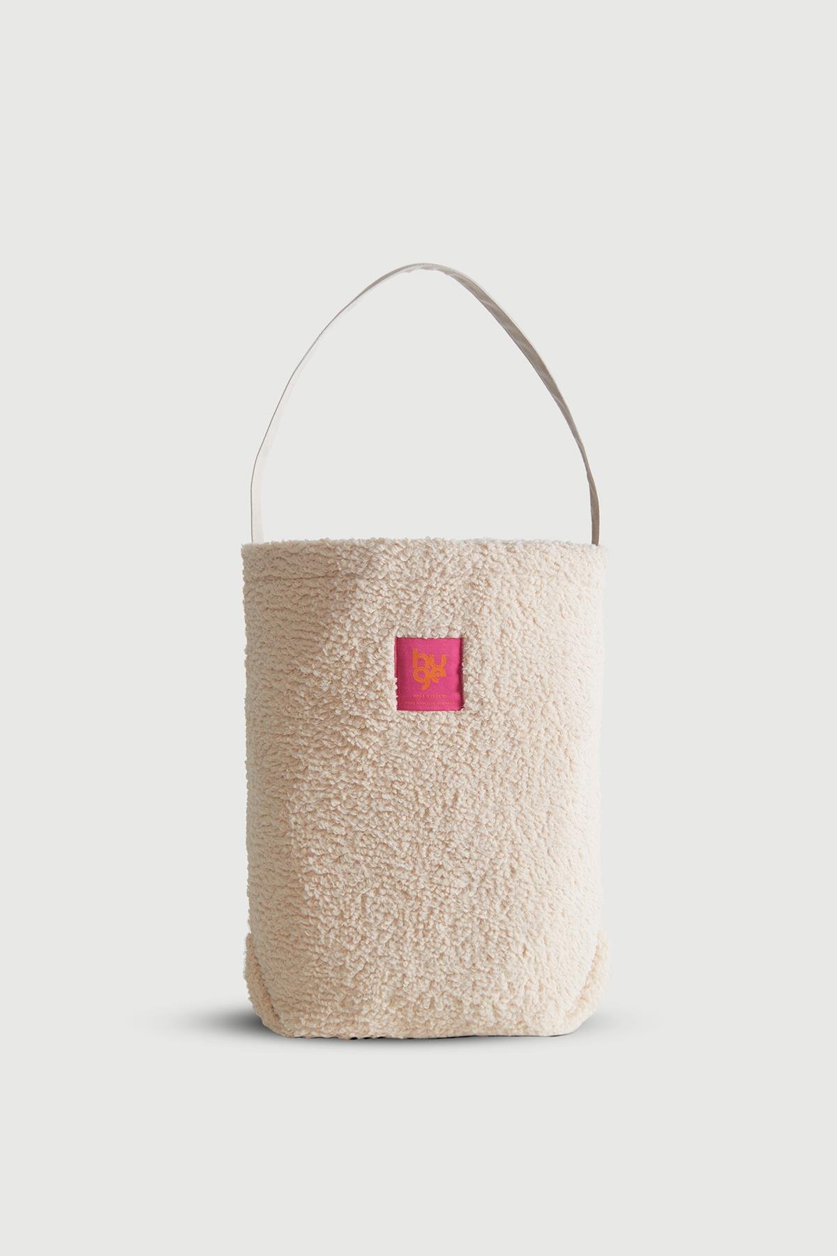 Huge Basket Bag Teddy Ecru
