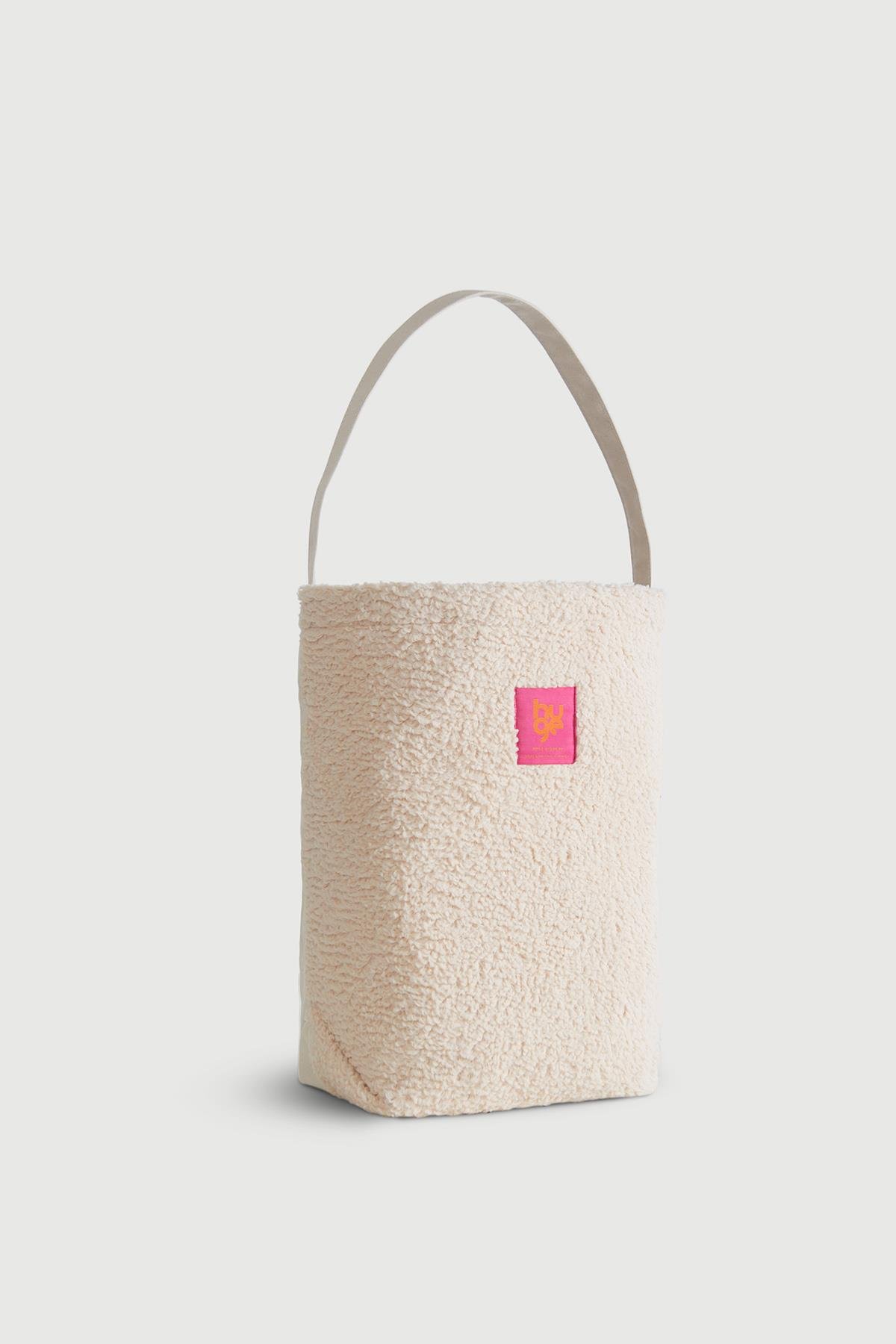 Huge Basket Bag Teddy Ecru