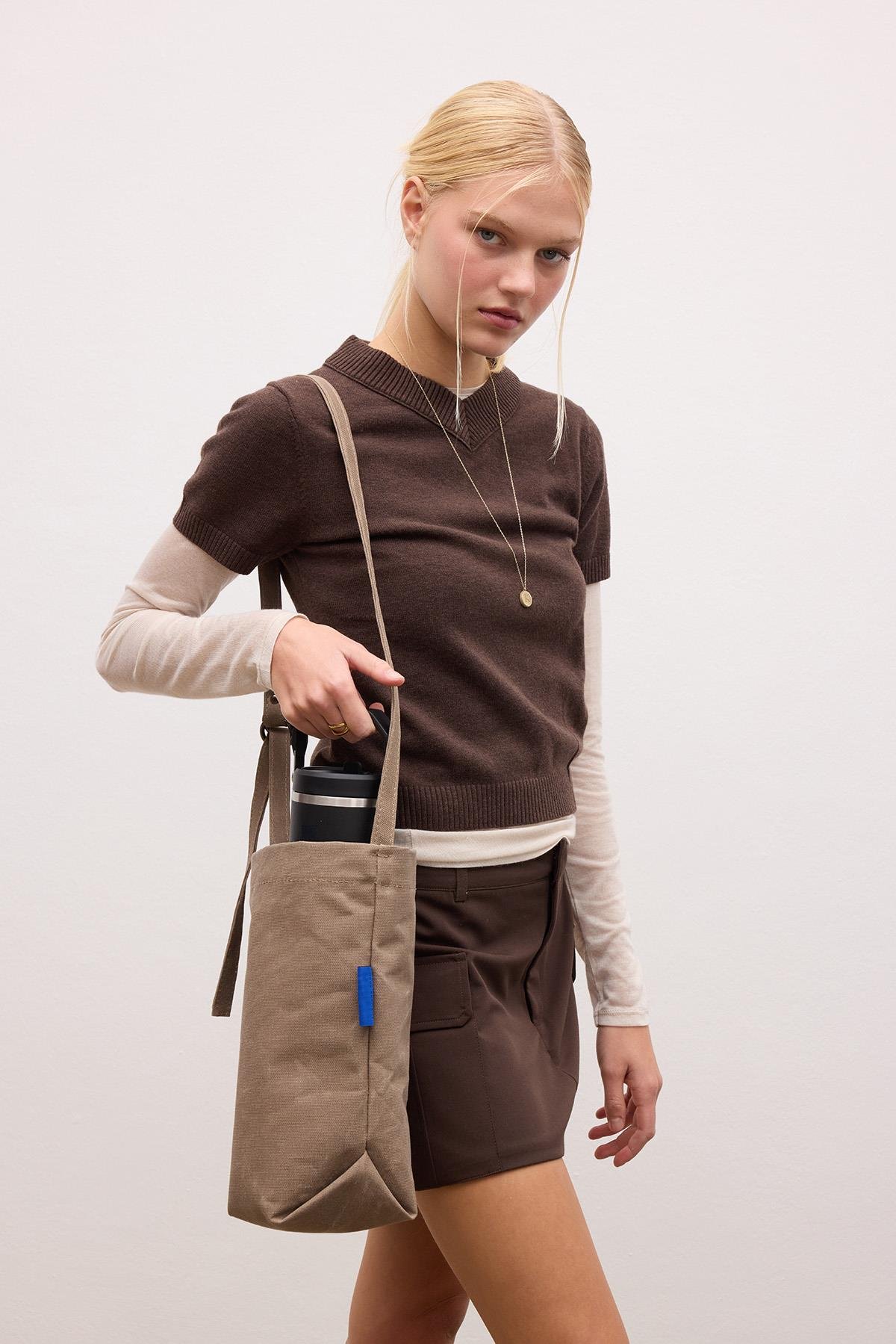 Huge Element Boottle Bag Kahverengi