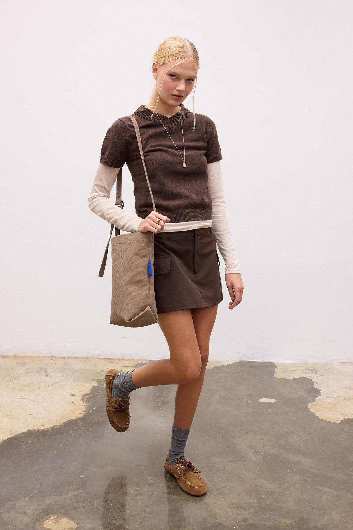 Huge Element Boottle Bag Kahverengi