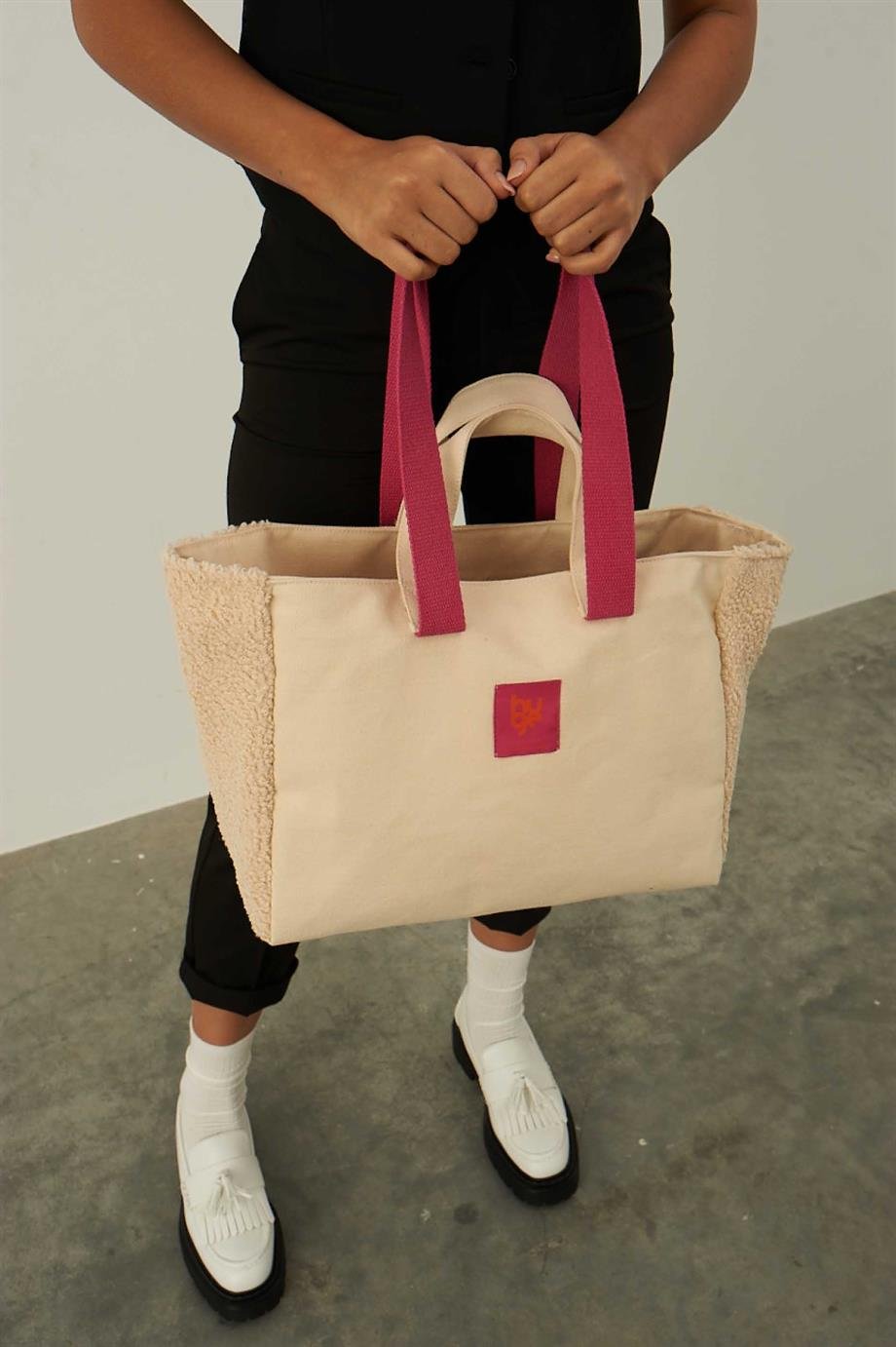 Huge Extra Large Teddy Bag Ecru