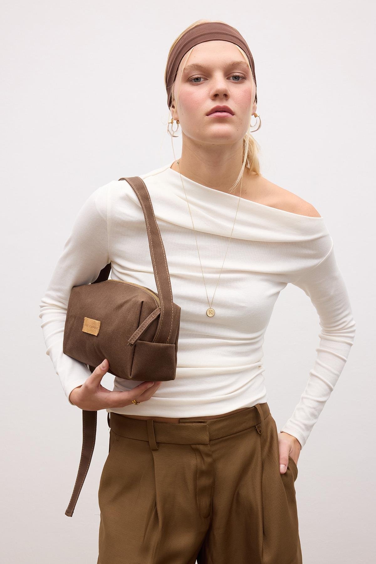 Huge Latice Bag Brown