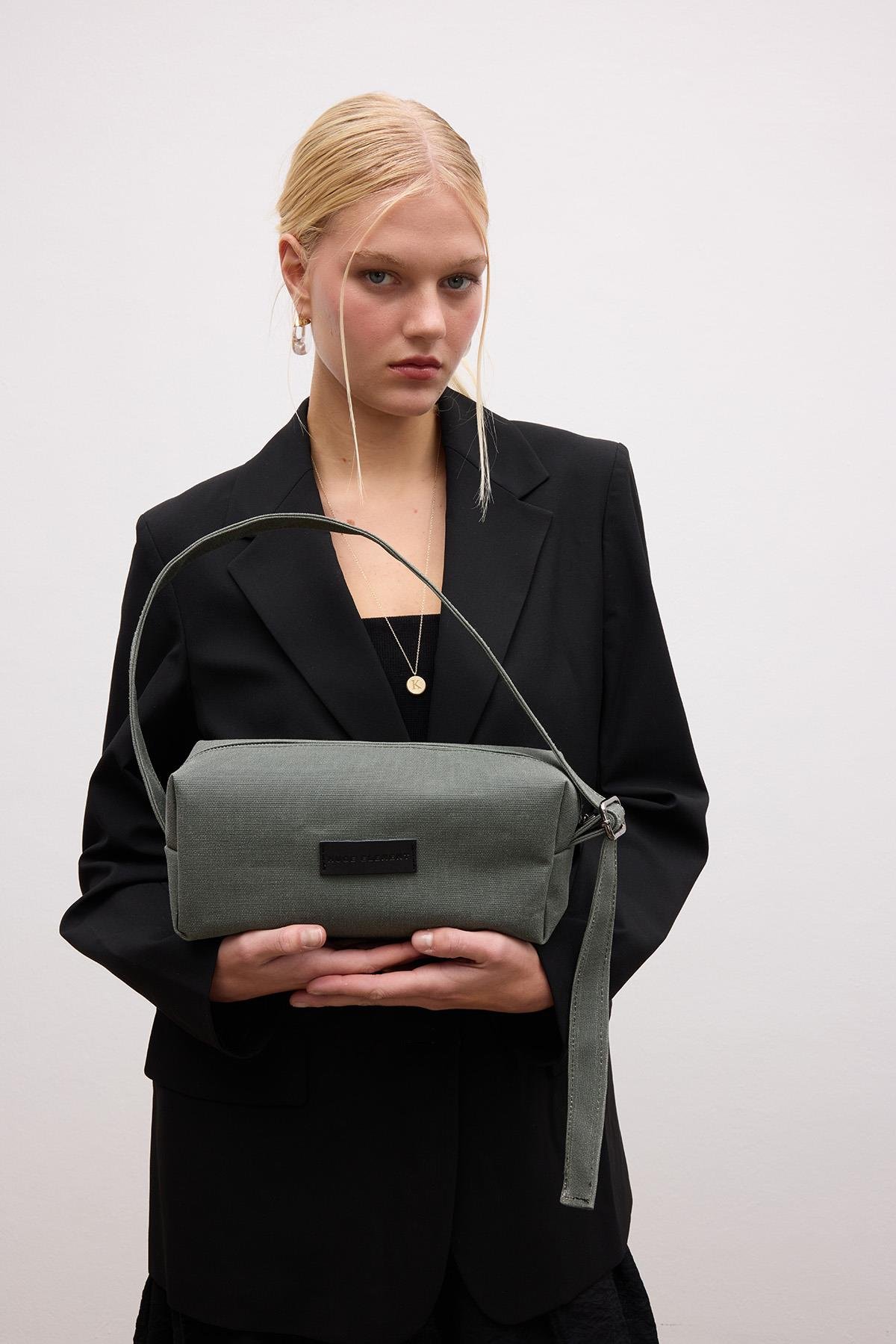 Huge Latice Bag Khaki