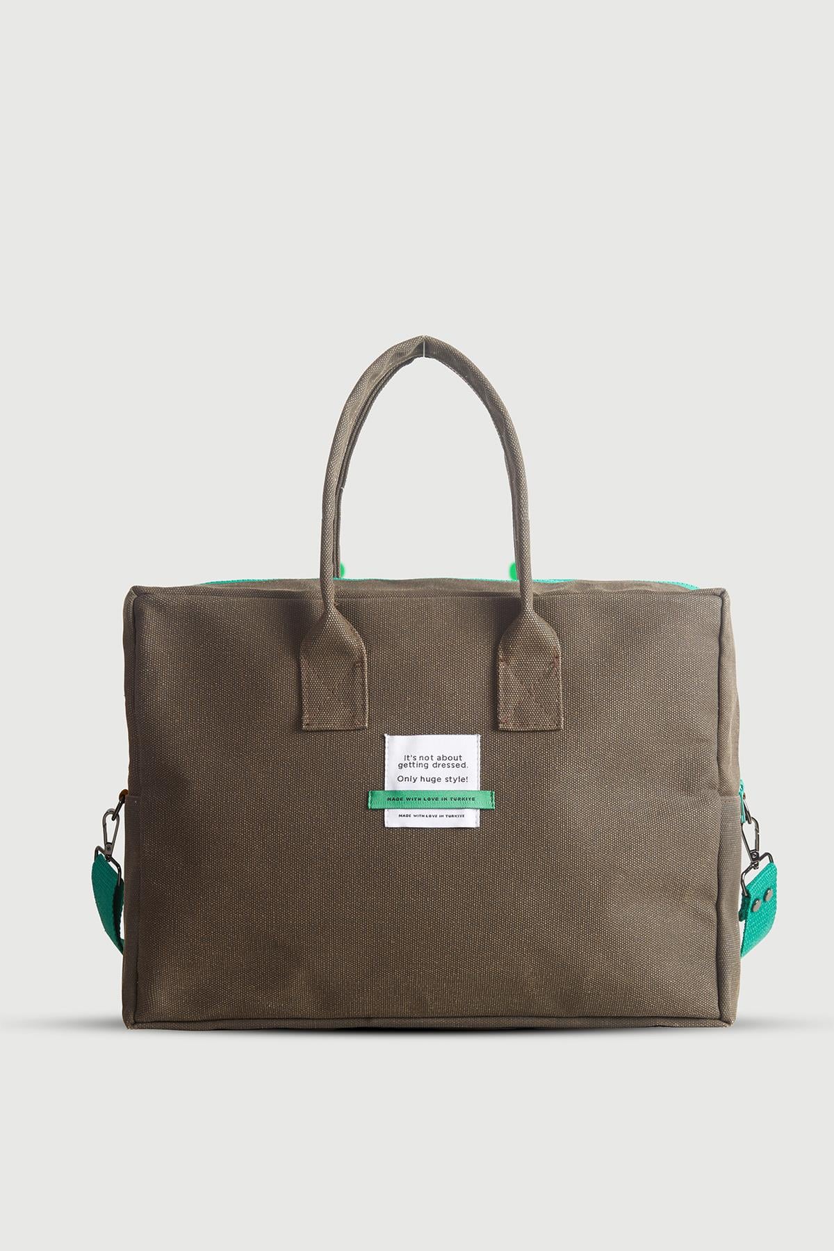 Huge Latt Bag Dark Brown
