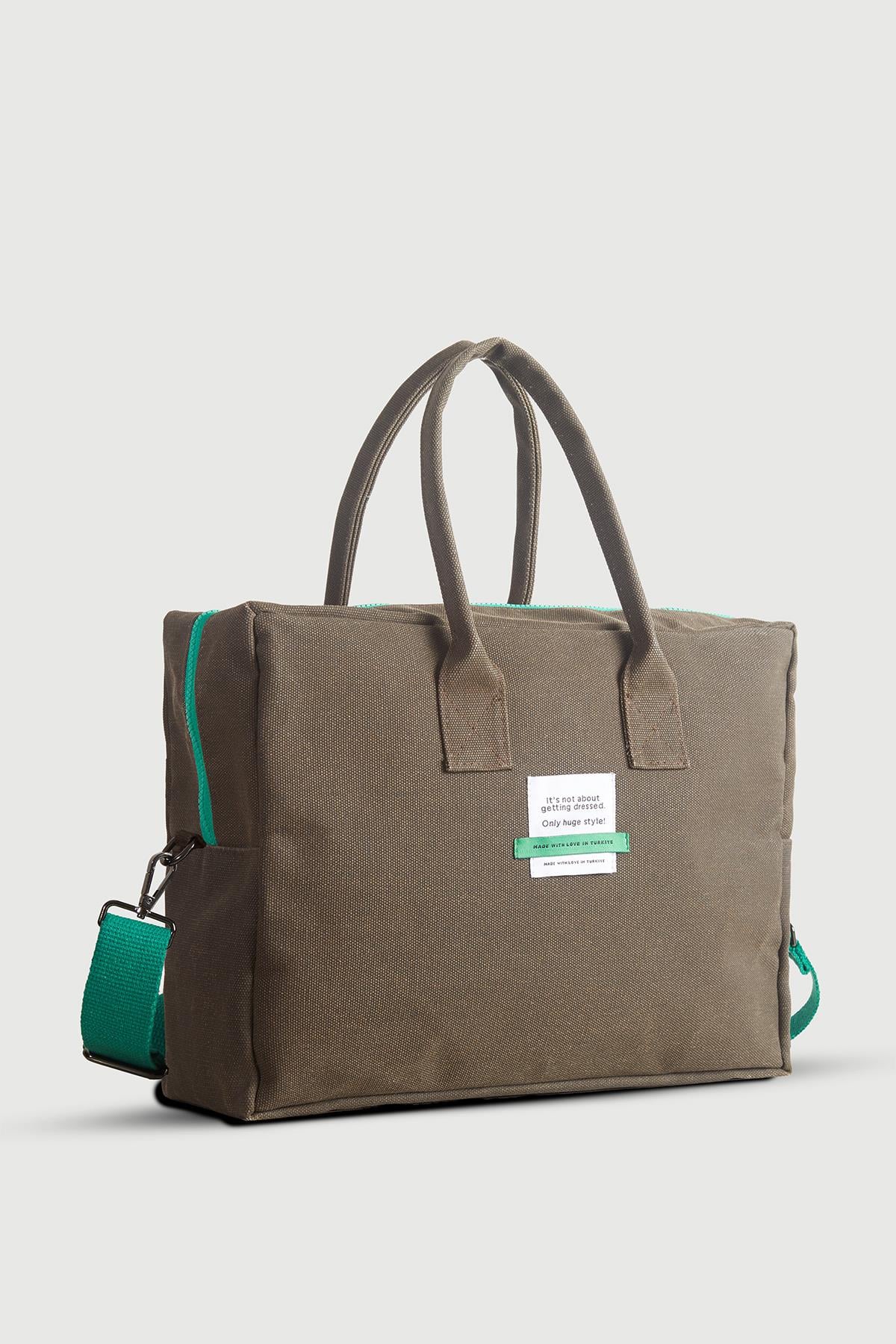 Huge Latt Bag Dark Brown