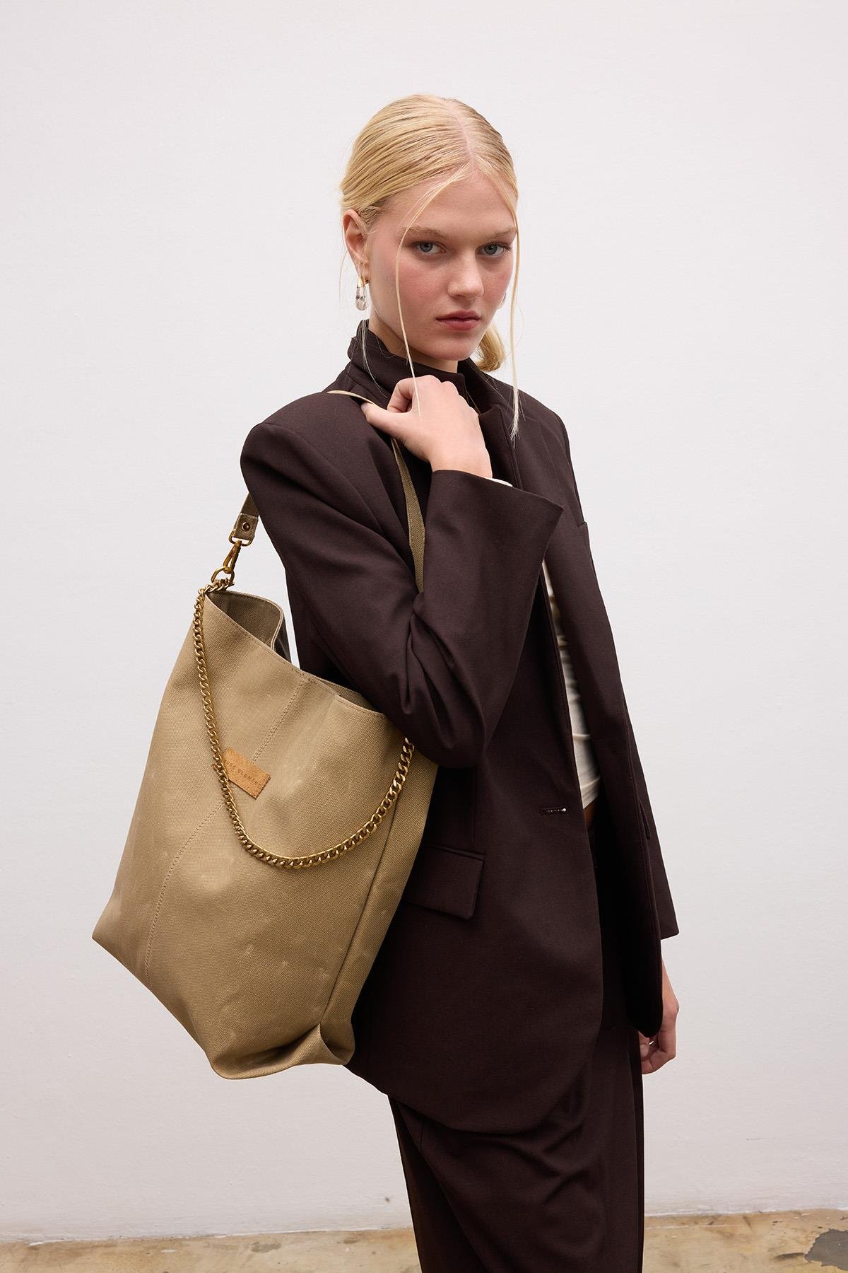 Huge Mocka Large Bag Beige