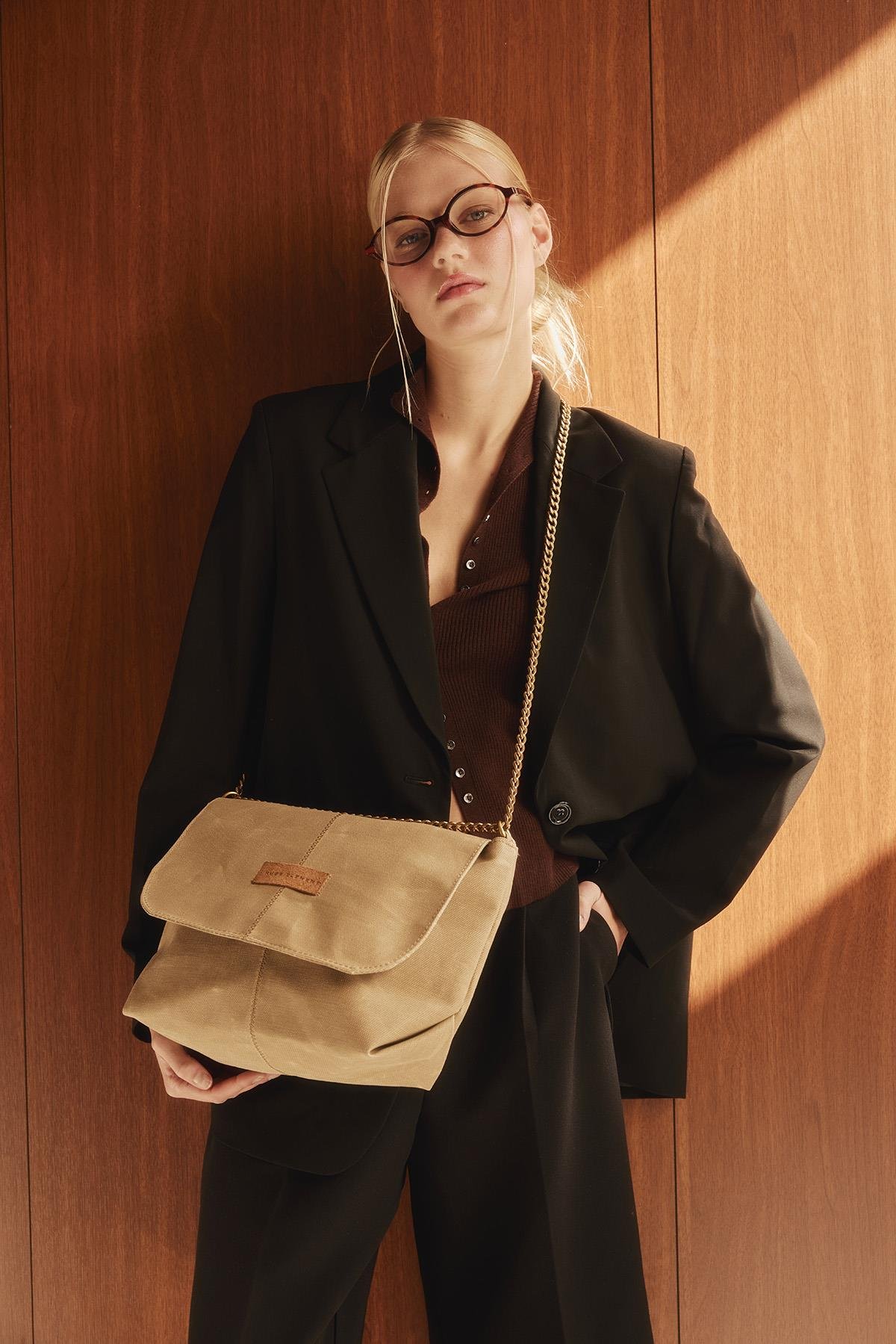 Huge Mocka Medium Bag Beige