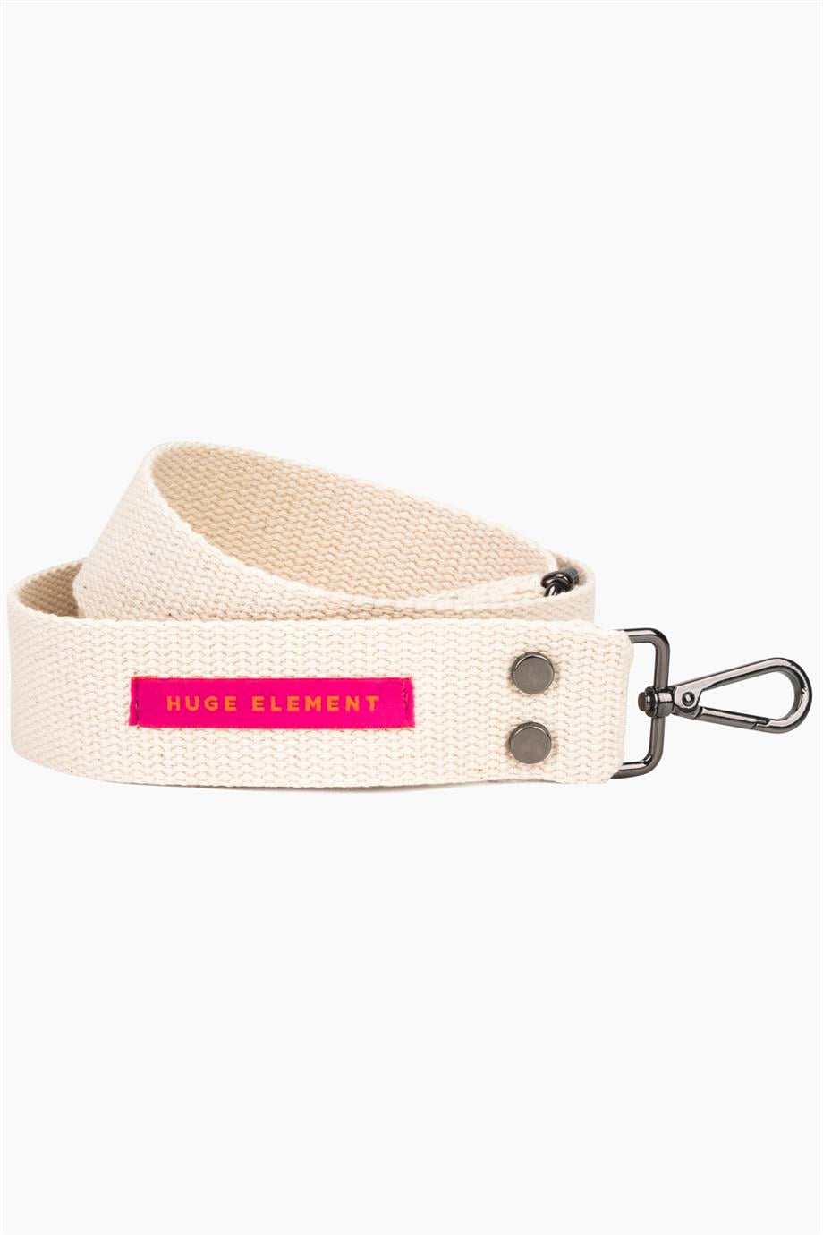 Huge Narrow Woven Bag Strap Ecru