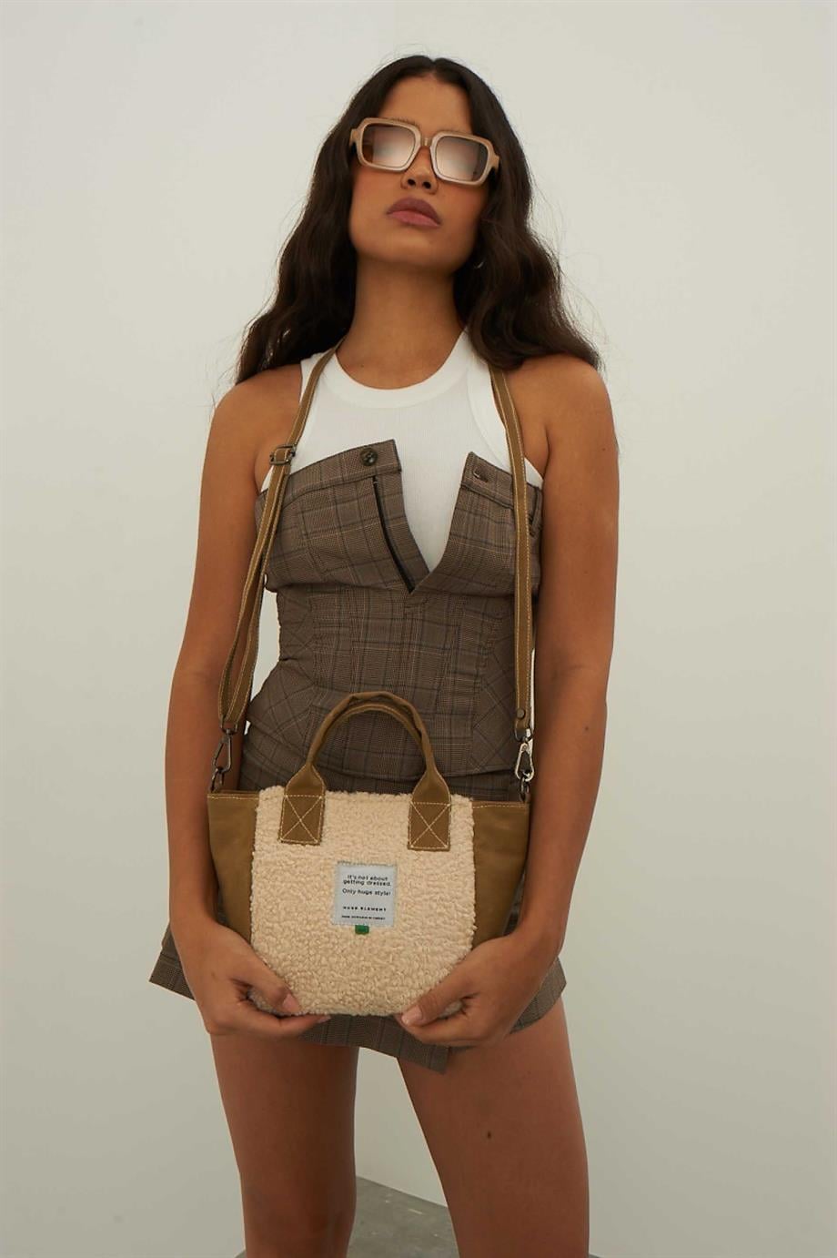 Huge Teddy Small Bag Bege