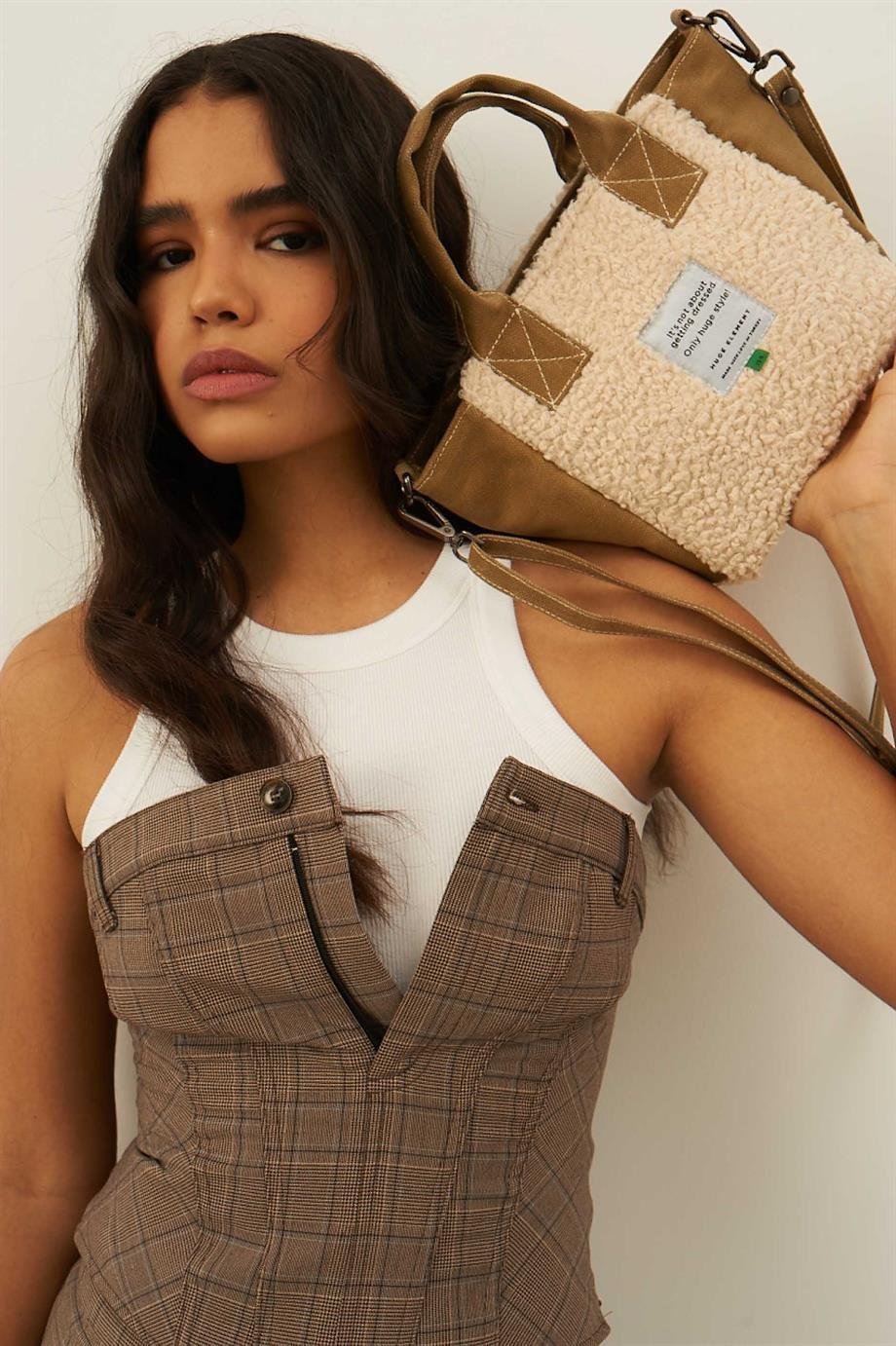 Huge Teddy Small Bag Bege